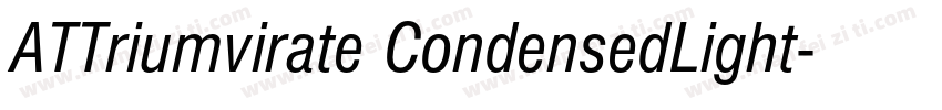 ATTriumvirate CondensedLight字体转换